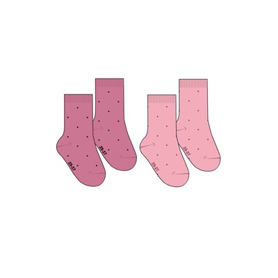 Носки трикотажные махровые для девочек, 2 пары в комплекте