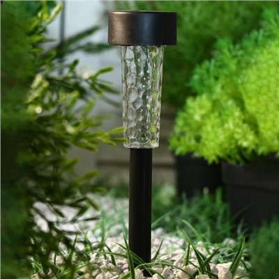 Садовый светильник «Трапеция», уличный, на солнечной батарее, 5.5×34×5.5 см, 1 LED, свечение белое