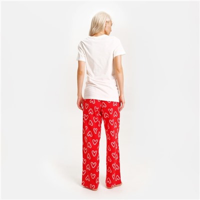 Пижама новогодняя женская (футболка, брюки) KAFTAN Girl, размер 40-42