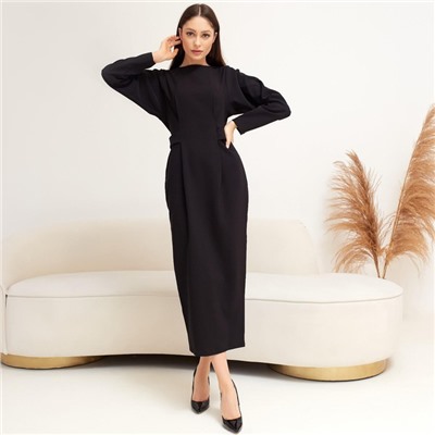 Платье миди женское MIST, размер 48, чёрное