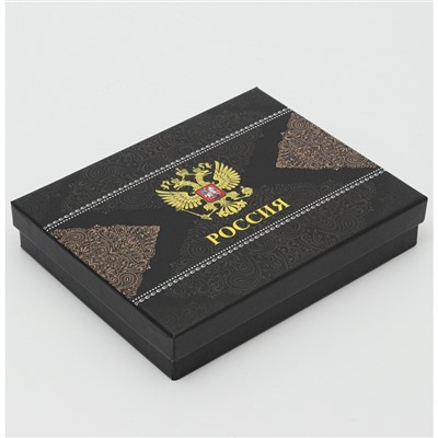 Подарочный набор «Герб»: фляжка 270 мл, 4 стопки, воронка