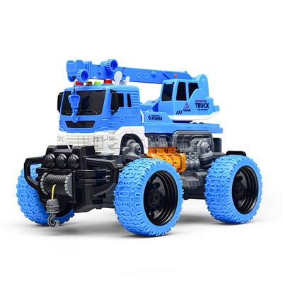 Машина "МегаКран" 1:16 (свет, звук) в коробке (цвет синий)