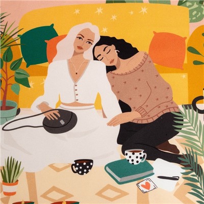 Кухонный набор подарочный Life is beautiful: полотенце, варежка-прихватка, кисть, лопатка, венчик