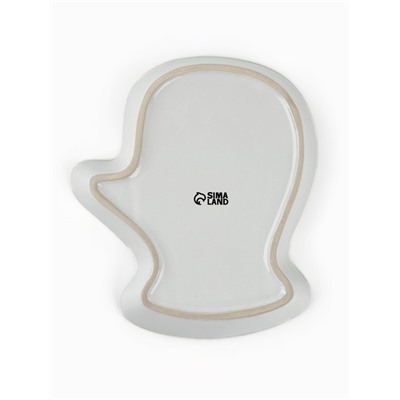 Блюдо керамическое «Новогодние леденцы», 20×17.5×3 см, ручная работа