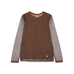 Фуфайка трикотажная для девочек (футболка с длинными рукавами)