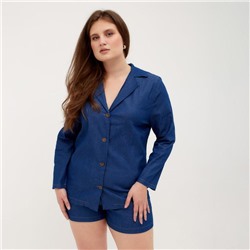 Костюм женский (жакет, шорты) MINAKU: Enjoy, синий, размер 50