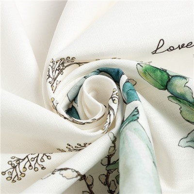 Скатерть «Этель» Flower mood, 146×110 см, 100% хлопок, репс 210 г/м²