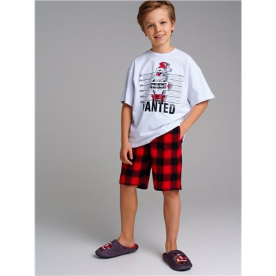 Комплект для мальчиков: фуфайка (футболка) трикотажная, шорты текстильные