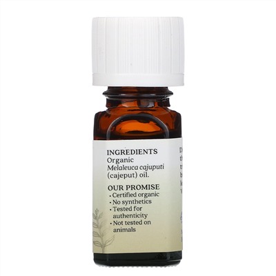 Aura Cacia, чистое эфирное масло, органический каяпут, 7,4 мл (0,25 жидк. унции)