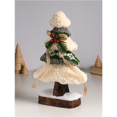Фигурка «Вязаная ёлочка с бантом», 19×8×30 см