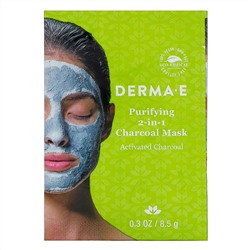 Derma E, очищающая маска с углем 2-в-1, 8,5 г (0,3 унции)