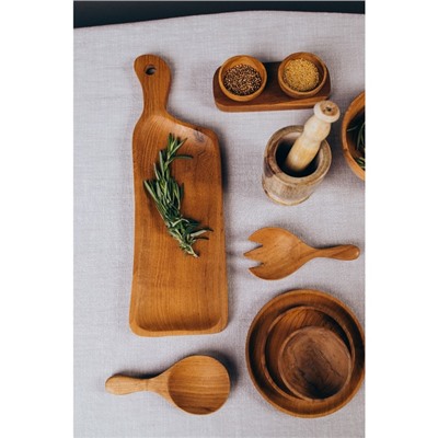 Блюдо, 40×13×2 см, тиковое дерево