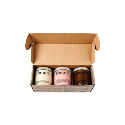 Трио скрабов в подарочной упаковке The Act, 900 г