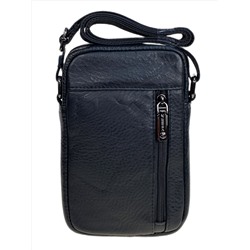 Сумка мужская из натуральной кожи, цвет черный