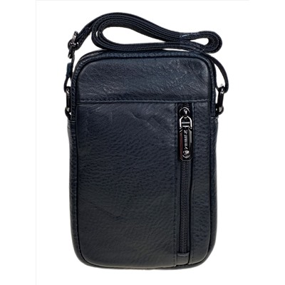 Сумка мужская из натуральной кожи, цвет черный