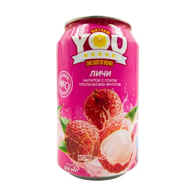 Напиток негазированный с соком личи You Vietnam, Вьетнам, 330 мл Акция