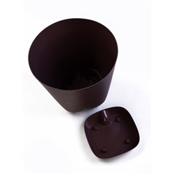 Горшок для цветов «Гранд», 15 л, d=29.5 см, h=31 см, пластиковый, с прикорневым поливом, фиолетовый