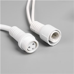 Гирлянда "Бахрома" 3 х 0.9 м , IP65, УМС, белая нить каучук, 144 LED, свечение мульти, 220 В