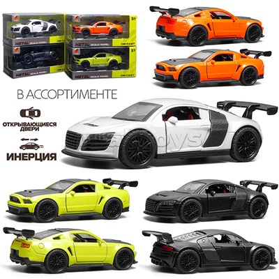 Машина "Спорт авто" 1:36 со спойлером, в коробке