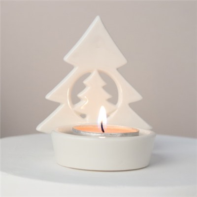 Подсвечник Елка 9 см новогодний / YZ23964 /уп 4/144/