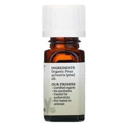 Aura Cacia, чистое эфирное масло, органическое сосновое масло, 7,4 мл (0,25 жидк. унции)