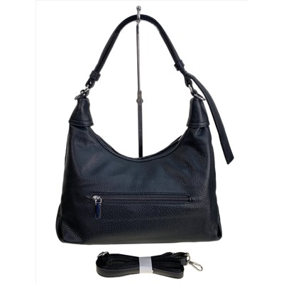 Женская сумка из искусственной кожи и натуральной замши, цвет черный