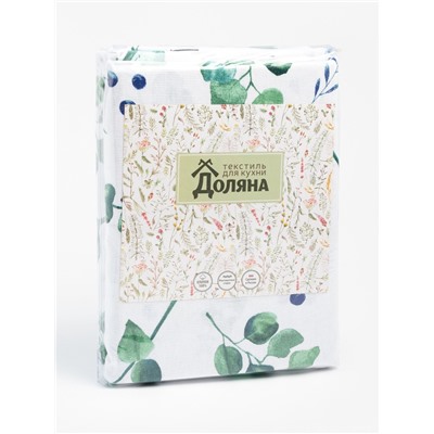 Шторы для кухни «Доляна» Eucalyptus, 150×180 см- 2 шт., подхваты - 2 шт., 164 г/м², 100% хлопок