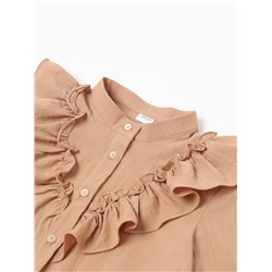Блузка для девочки MINAKU, бежевая, рост 122 см