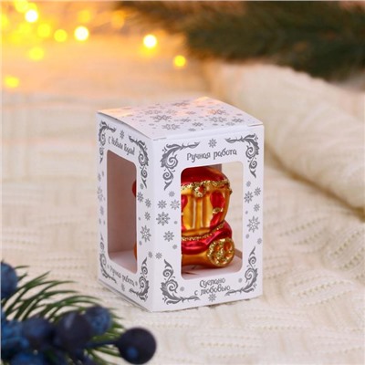 Ёлочное украшение «Карета» h=6 см