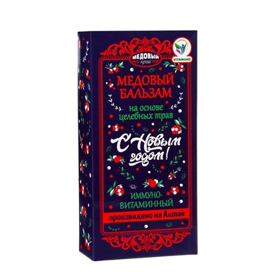 Новогодний безалкогольный алтайский медовый бальзам на травах Vitamuno «Иммуно-витаминный», 250 мл