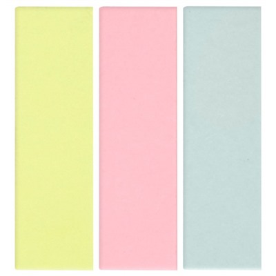 Закладки с клеевым краем 15х50 мм 3цв х 50л ПАСТЕЛЬ бумажные Z1550-3P inФОРМАТ