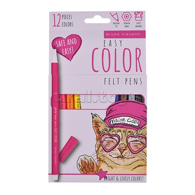 Фломастеры "Easycolor" 12 цв.