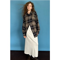 Рубашка женская  HUG077/09/Хаки, белый