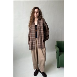 Рубашка женская  HUG077/13/Коричневый, бежевый