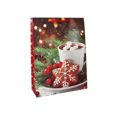 Пакет подарочный 31х42х12см Новый год / 5580ХL /уп 12/300/210 г