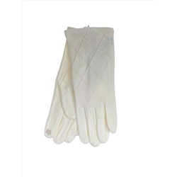 Перчатки осенние из мягкого трикотажа, цвет молочный