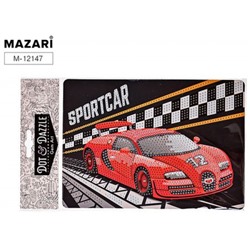 Алмазная мозаика по номерам 15х25,7 см "СПОРТКАР" Частичная выкладка M-12147 Mazari