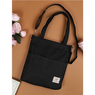 Сумка дамская шоппер 34х5х36 черный / MIR - 04 /уп 30/