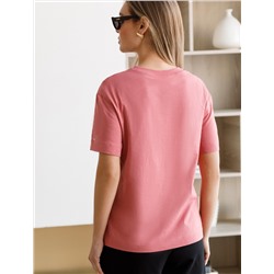 Футболка из фактурного полотна с авторским принтом