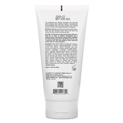 PrescriptSkin, очищающее средство с витамином C, улучшенный осветляющий и очищающий гель, 177 мл (6 жидк. унций)