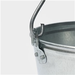 Ведро оцинкованное хозяйственное с ручкой, 7 л, d=24 см, h=24 см, ГОСТ