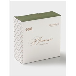 Салатник WY Bloomware, 500 мл, 15×6 см, фарфор, белый, зелёный