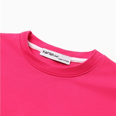 Футболка детская с длинным рукавом KAFTAN, размер 30 (98-104 см), розовая