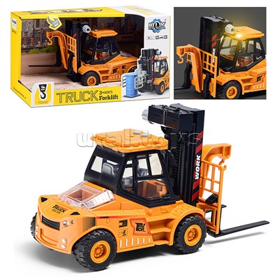 Машина  "Вилочный погрузчик4" 1:43 (свет,звук) в коробке