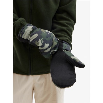 Варежки флисовые зимние мужские, размер 25 см, хаки