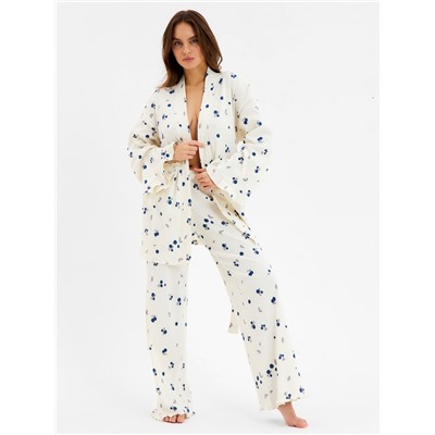 Пижама женская (рубашка, брюки) KAFTAN Blueberry, размер 48-50