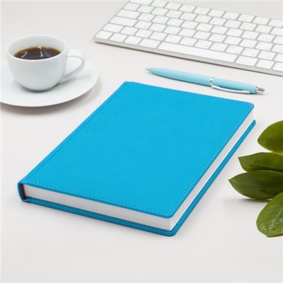 Ежедневник недатированный А5+ 272 стр. "ВЕЛЬВЕТ/VELVET" (СИНИЙ ФЛУОР) 3-115/07 Bruno Visconti