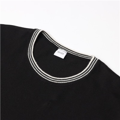 Джемпер мужской короткий рукав MINAKU REGULAR FIT: чёрный, р-р 44