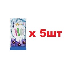 Aura Влажные салфетки 15шт Освежающие Tropic coctail 5шт