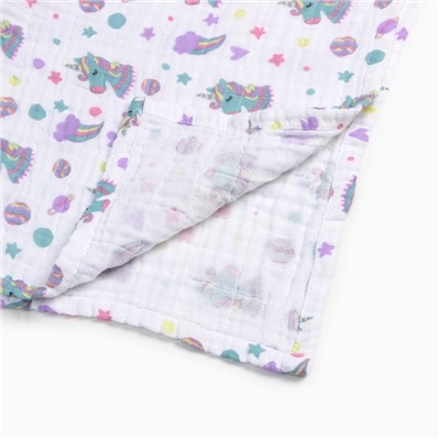 Полотенце - пончо детское муслиновое LoveLife «Единорог», хлопок 100%